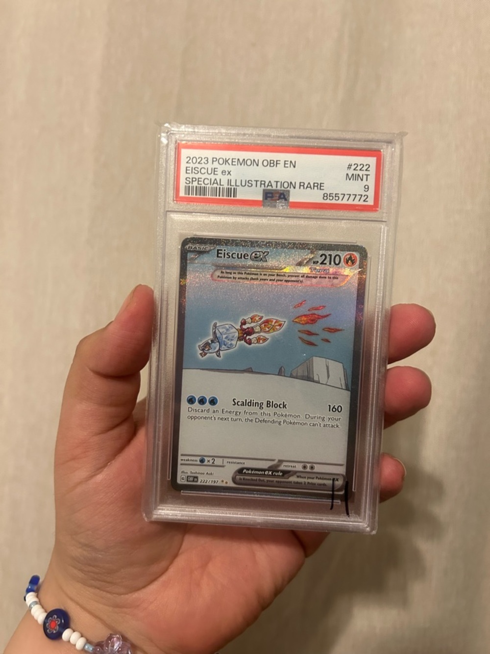 Pokemon Eiscue ex Special Illustration Rare Card - PSA 9